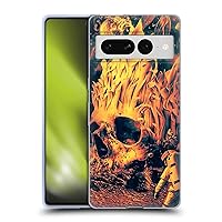 Head Case Designs Officially Licensed Riza Peker Space Skull Skulls 9 Soft Gel Case Compatible with Google Pixel 7 Pro
