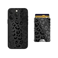 Velvet Caviar iPhone 14 Pro Case + MagSafe Wallet - Black Leopard (Bundle)