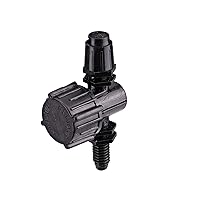 Raindrip R191CT, Adjustable Flow Micro Sprinkler, Quarter-Circle Pattern, Fan Spray, with 10-32 Threaded Inlet, Drip Irrigation Emitters for Drip Irrigation Gardening Systems, 5-Pack, Black