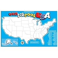 Publishing Group USA Write-On/Wipe-Off Desk Mat, States Map (9780635107282) Large
