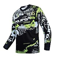 Kids Cycling Jersey Downhill Shirts 4-14 Years for Girls Boys Clothing Long Sleeve Powersports Bike Child Bicycle BMX Tops