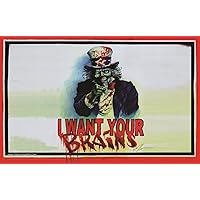 I want your Brains! - ZOMBIE Mat Trading Card Playmat for Magic the Gathering Cards - By MAX PRO