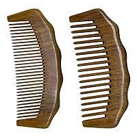 Wooden Hair Comb Small Wide Tooth Comb and Fine Tooth Comb Curly Hair and Straight Hair Comb Beard Comb Sandalwood Comb