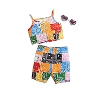 Baby Paisley Patchwork Print Cami Top & Shorts