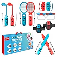 Switch Sports Accessories - CODOGOY 12 in 1 Switch Sports Accessories Bundle for Nintendo Switch Sports,Family Accessories Kit Compatible with Switch/Switch OLED Sports Games