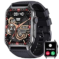 Smart Watches for Men Women (Make/Answer Calls) 1.96'' HD Big Screen Outdoor Sports Watch IP67 Waterproof Fitness Activity Tracker with Heart Rate Sleep Monitor Compatible for Android iPhone