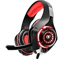Gaming Headset for PS5 PS4 Xbox One Switch PC with Noise Canceling Mic, Over-Ear Gaming Headphones