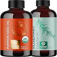 Organic Pumpkin and Rosemary Hair Oils - Pure Rosemary Essential Oil with Organic Pumpkin Seed Oil for Hair Growth for Women and Men - Rosemary Oil for Hair Growth plus Organic Pumpkin Oil