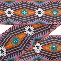 Purple Aztec Kilim Dupion Trim Fabric Sewing Fabric Lace Dressmaking Printed Sewing Lace by 9 Yard 2 Inches