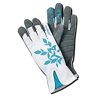 MAGID BE288TL Gardening Gloves, 9/L, White & Blue