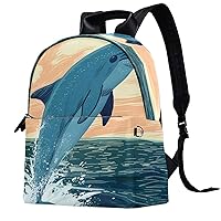 Travel Backpack for Men,Backpack for Women,Cartoon Dolphin,Backpack