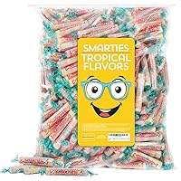 Tropical Smarties – Smarties Candy – 4 Pounds - Bulk Candy Rolls – Tropical Flavor Candy - Individually Wrapped Hawaiian Candy - Beach Candy