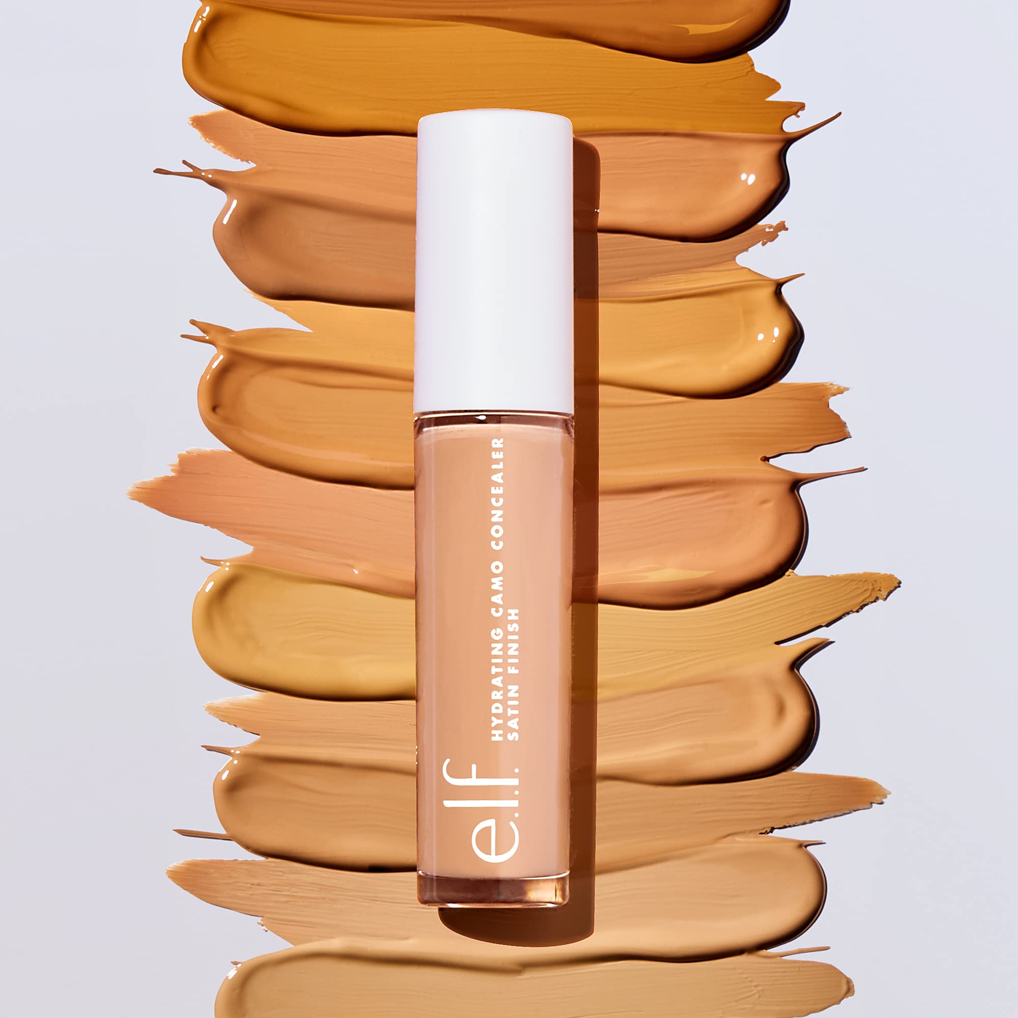 e.l.f., Hydrating Camo Concealer, Lightweight, Full Coverage, Long Lasting, Conceals, Corrects, Covers, Hydrates, Highlights, Light Sand, Satin Finish, 25 Shades, All-Day Wear, 0.20 Fl Oz