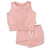 HonestBaby Playwear Outfit Sets Tops and Bottoms 100% Organic Cotton for Baby and Toddler Boys, Unisex