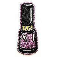 Nipitshop Patches Purple Nail Polish Sequin Shine Shiny Patch for Cartoon Kids Patch Ideal for adorning Your Jeans Hats Bags Jackets Shirts or Gift Set