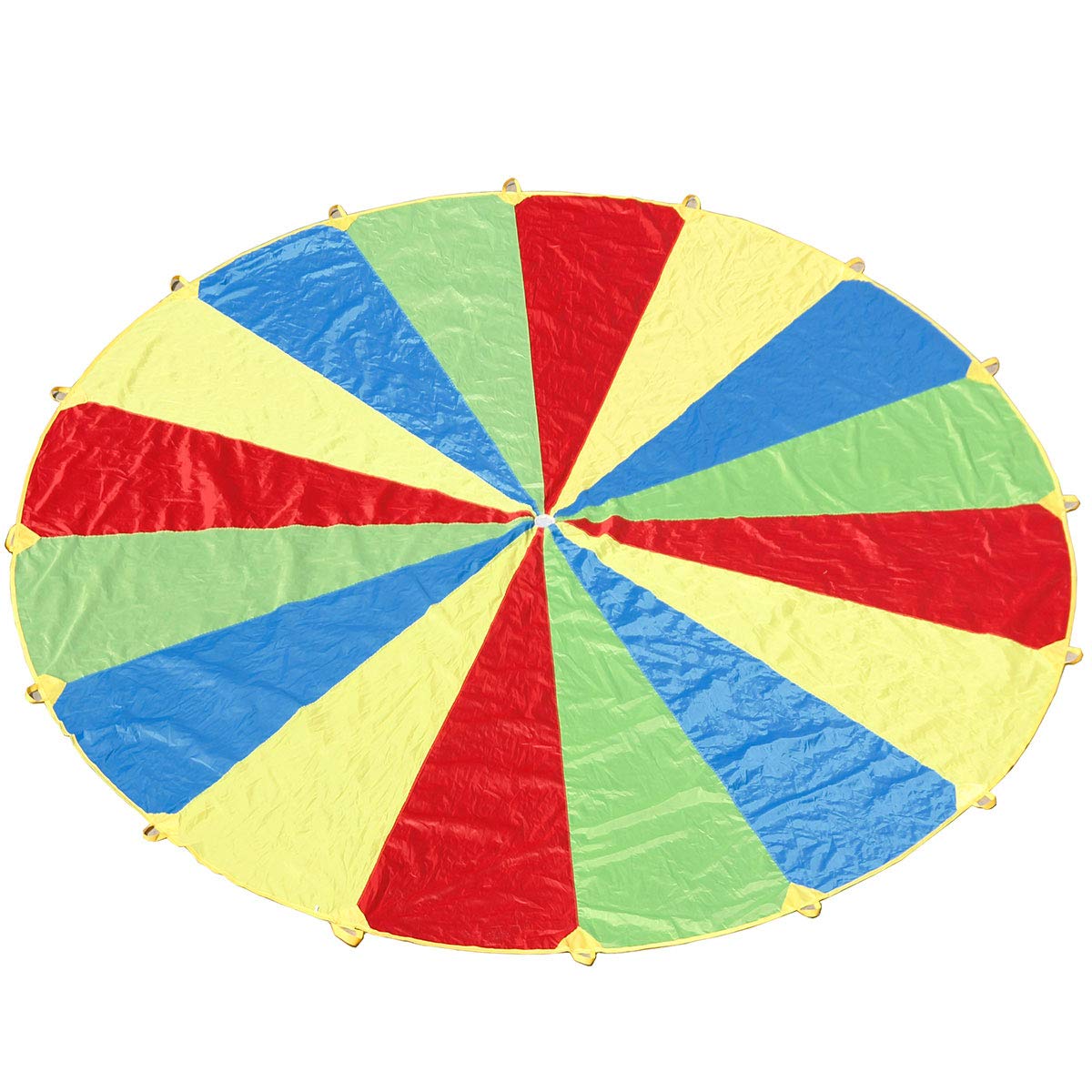 Sonyabecca Parachute, Play Parachute 16ft with 12 Handles 20ft 24ft with 16 Handles for Kids Cooperation Group Play