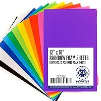 Rainbow Foam Sheets, 12