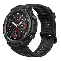 Amazfit T-Rex Pro Smart Watch for Men Rugged Outdoor GPS Fitness Watch, 15 Military Standard Certified, 100+ Sports Modes, 10 ATM Water-Resistant, 18 Day Battery Life, Blood Oxygen Monitor, Black