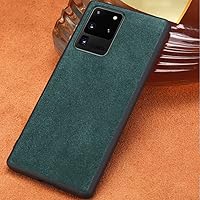 Suede Suede Leather Case for Samsung Galaxy S21 Ultra S20 FE S8 S9 S10 S21 Plus Note 20 10 9 A50 A72 A71 A51 A52 M31 A21S,Green,for A72 (4G,5G)