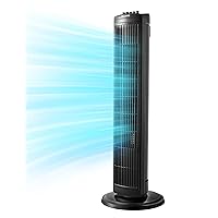 PELONIS 30 Inch Oscillating Tower Fan with 3 Speed Settings and Auto-off Timer, Standing Fan PFT28A2BBB, Black, medium