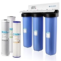 APEC Water Systems 3-Stage Whole House Water Filter System with Sediment, GAC Carbon and Carbon Block Filters (CB3-SED-CAB-CBC20-BB)
