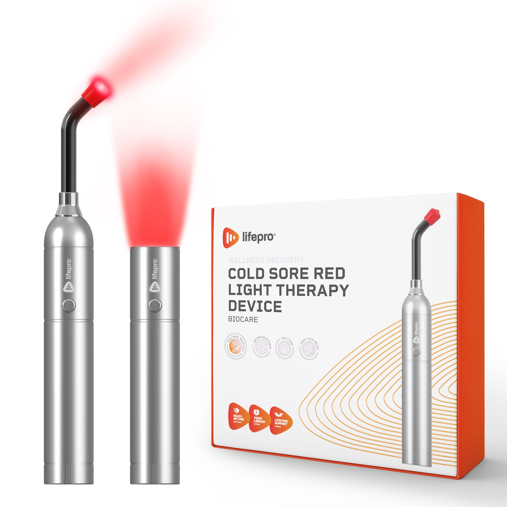 LifePro 2in1 Red Light Therapy, Cold Sore Treatment for Lips, Canker Sore Treatment Inside Mouth, Red Light Therapy Wand, Cold Sore Red Light, Cold Sore Treatment for Patches, Fsa Eligible
