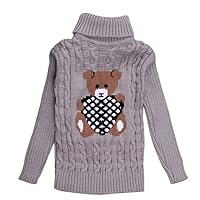 Boys Cartoon Turtle Neck Knitted Christmas Pullover Sweater