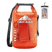 HEETA Waterproof Dry Bag for Women Men, 5L/10L/20L/30L/40L Roll Top Lightweight Dry Storage Bag Backpack with Phone Case for Travel, Swimming, Boating, Kayaking, Camping and Beach