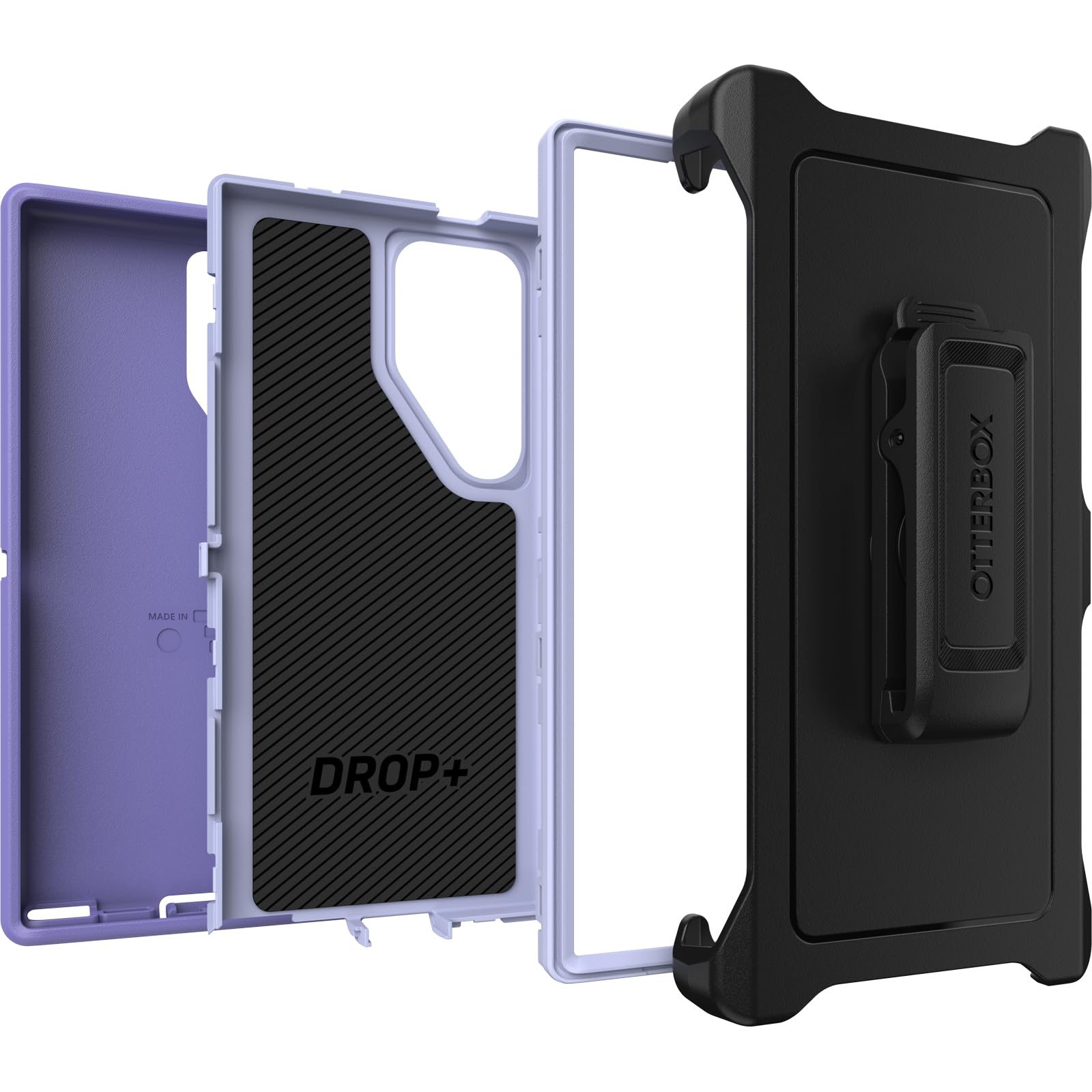 OtterBox Samsung Galaxy S24 Ultra Defender Series Case - MOUNATIN Majesty (Purple), Rugged & Durable, with Port Protection, Includes Holster Clip Kickstand
