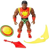 Masters of the Universe Origins Toy, Sun-Man 5.5-in Action Figure Collectible, 16 Movable Joints, Accessories