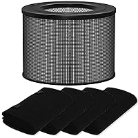 True HEPA Filter Replacement Compatible with Filter Queen Defender 4000 7500 360 Air Cleaner Purifier, High-efficiency True HEPA Filter with 4 Activated Carbon Pre-Filter