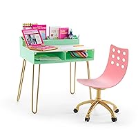 American Girl Truly Me 18-inch Doll Write On! Desk Playset with Pretend Laptop Computer and School Supplies, HPG84, for Ages 6+,