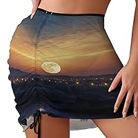 Beach Sarong Chemical Periodic Table Women's Swimsuit Wrap Cover Up Sheer Chiffon Summer Bikini Wraps Skirt