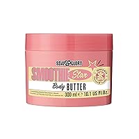 Smoothie Star Body Butter - Vanilla and Almond Infused Body Cream with Vitamin E + Shea Butter - Rich, Moisturizing Cream for Dry Skin (300ml)