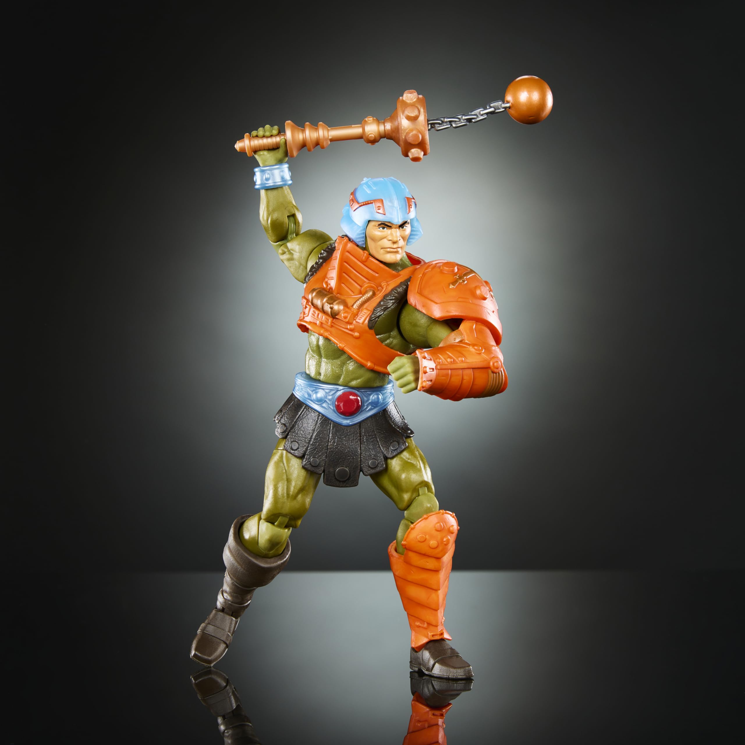 Masters of the Universe Masterverse New Eternia Man-At-Arms Action Figure, 30 Articulations, Swappable Head, Hands & Mace, MOTU Toy
