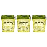 Eco Style Olive Oil Professional Styling Hair Gel, 16 oz (Pack of 3)