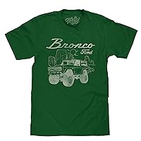 Tee Luv Men's Faded Ford Bronco Shirt - Ford Motor Company SUV Offroad Shirt