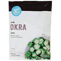 Amazon Brand - Happy Belly Frozen Okra Cut, 12 ounce (Pack of 1)