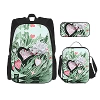 Print 35PCS Backpack Set, Stylish backpack, rucksack and pencil case lunchbox, perfect for traveling