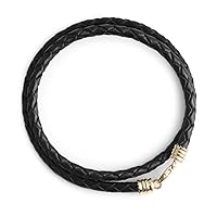 Bracelets Genuine Leather 14K Gold Clasp 4mm 2X Edition Find Your Fit Round 143GB