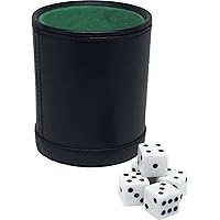Fat Cat Felt Lined Dice Cup with 5 Dice