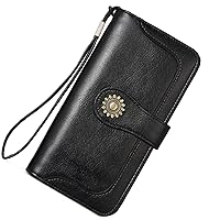 BROMEN Hobo Handbags for Women and RFID Blocking Womens Wallet Black