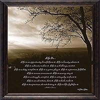 Life is an Opportunity by Mother Teresa Framed Art