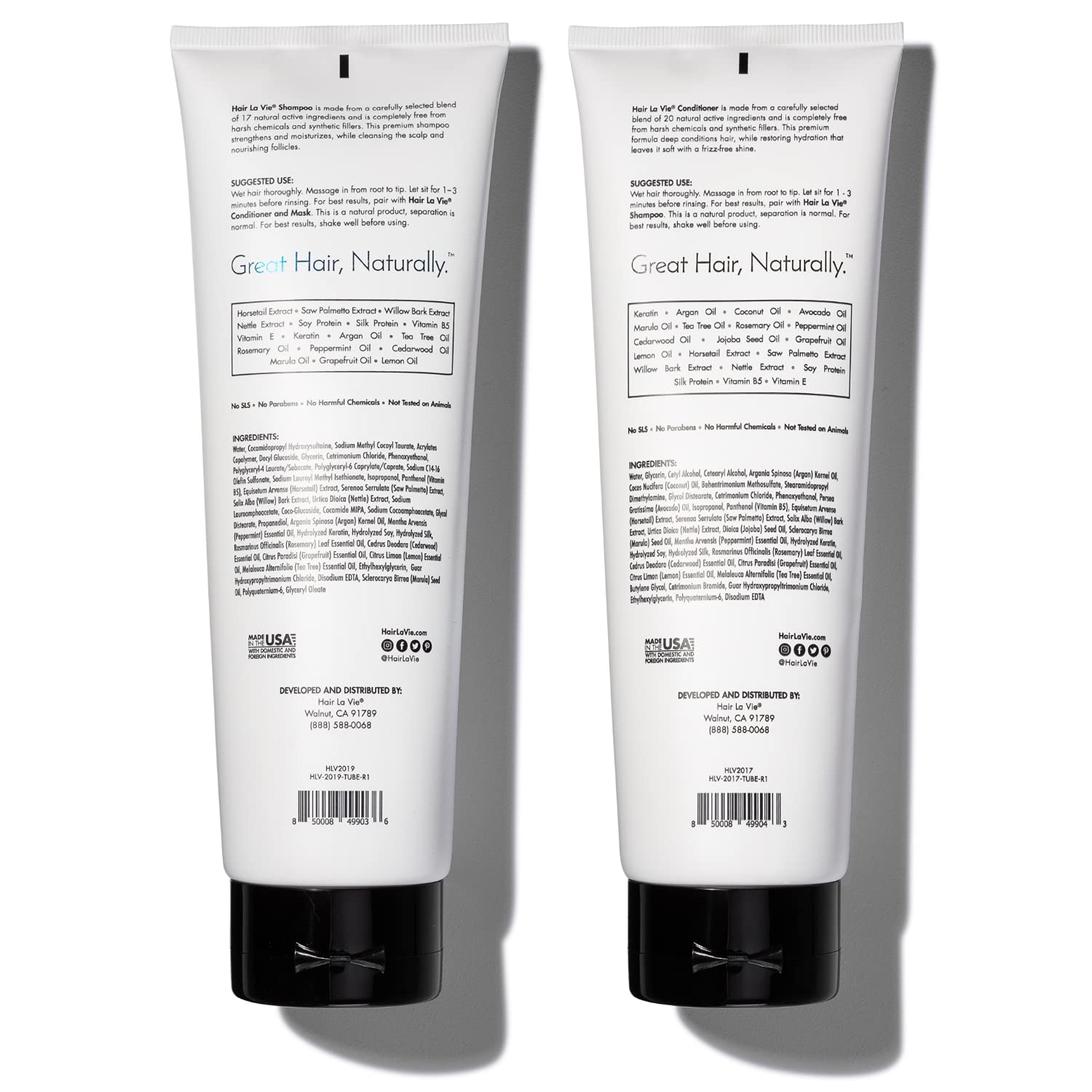 Hair La Vie Shampoo & Conditioner - Best Shampoo and Conditioner for Dry Damaged Hair - Speed Up Hair Growth and Boost Volume, 9 fl oz.