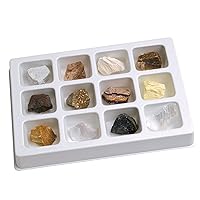 Educational Insights Mineral collections, Ages 8 and Up, (12 Handpicked Specimens in Storage Tray)