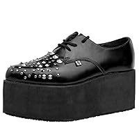 T.U.K. Women's A9116 Pointed Toe Studded Oxford