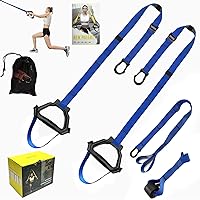 Bodyweight Resistance Training Straps, Complete Home Gym Fitness Trainer kit for Full-Body Workout, Included Door Anchor, Extension Strap, Fitness Guide