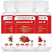 Liposomal Urolithin A Supplement 2000MG - Antioxidant Supplement with Organic Pomegranate Extract & NAD for Mitochondria, Energy 180 Capsules