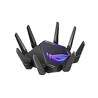 ASUS ROG Rapture WiFi 6E Gaming Router (GT-AXE16000) - Quad-Band, 6 GHz Ready, Dual 10G Ports, 2.5G WAN Port, AiMesh Support, Triple-level Game Acceleration, Lifetime Internet Security, Instant Guard