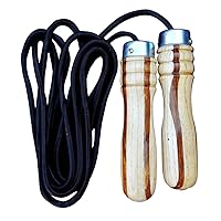 ARD Basic Leather Skipping Rope Weighted Wood Handle Speed Rope Jump Jumping Exercise Fitness Rope Weight Loss Burn Calories